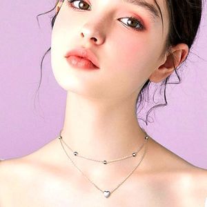 ʕ·ᴥ·ʔLayered Necklaces for Women Silver Choker